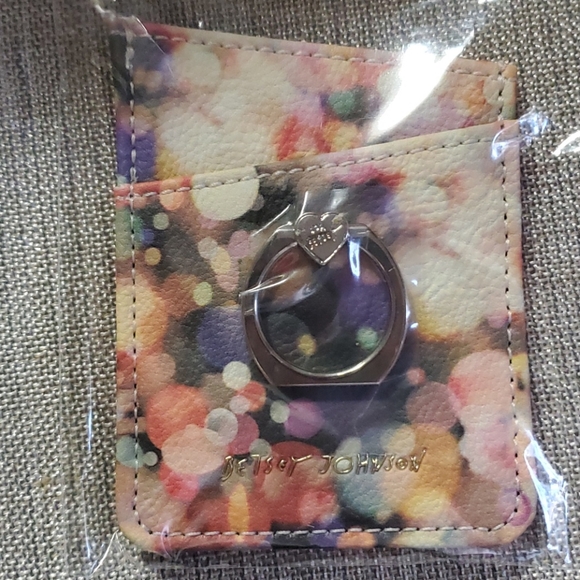 Betsey Johnson stick on phone ring wallet. NWT - Picture 2 of 6
